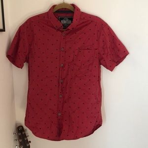 MENS medium button down shirt sleeve shirt